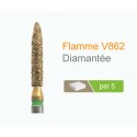 Fraise Flamme V862, diamantés multicouches