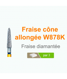Fraise cone allongé W878K à biseau